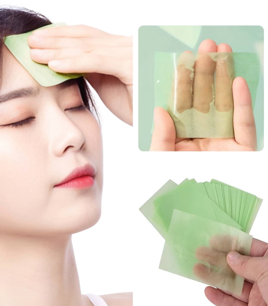 DailyEase™ CleanSkin Green Tea Oil Control Sheets ( 2× Value: Usually 50, Now 100 Sheets )